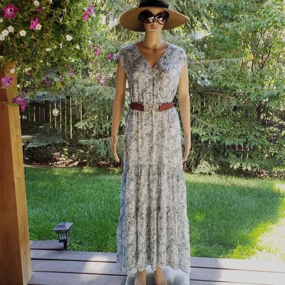 Banana Republic Floral Maxi Dress with Belt - Picture 1 of 16